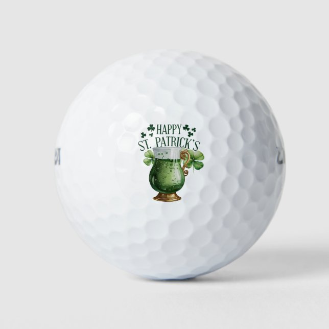 Balles De Golf Bonne Saint Patrick pour le Golfeur (Devant)