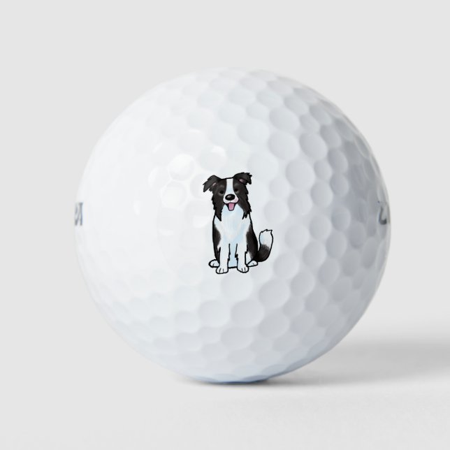 Balles De Golf Bordure Collie (Devant)