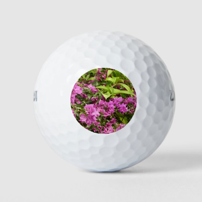 Balles De Golf Bougainvillées tropicales violettes (Devant)