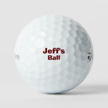Boule de golf à valeur personnalisée