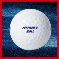 Boule de golf personnalisée, Nom en bleu