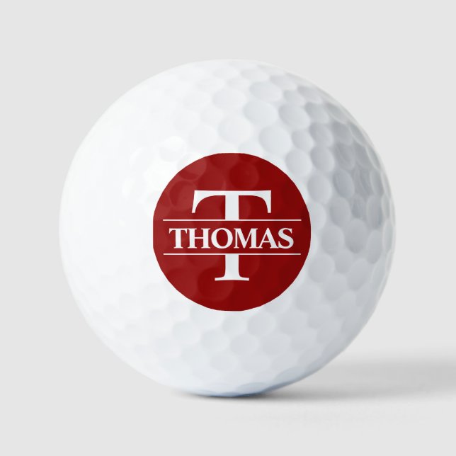 Balles De Golf Boule de golf personnalisée - Rouge (Recto)