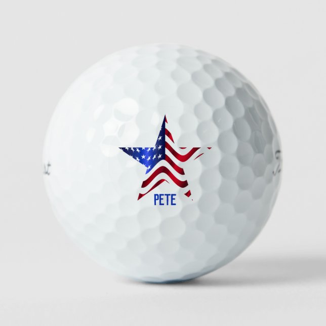 Balles De Golf Boule de golf Personnalisée Stars & Stripes (Recto)
