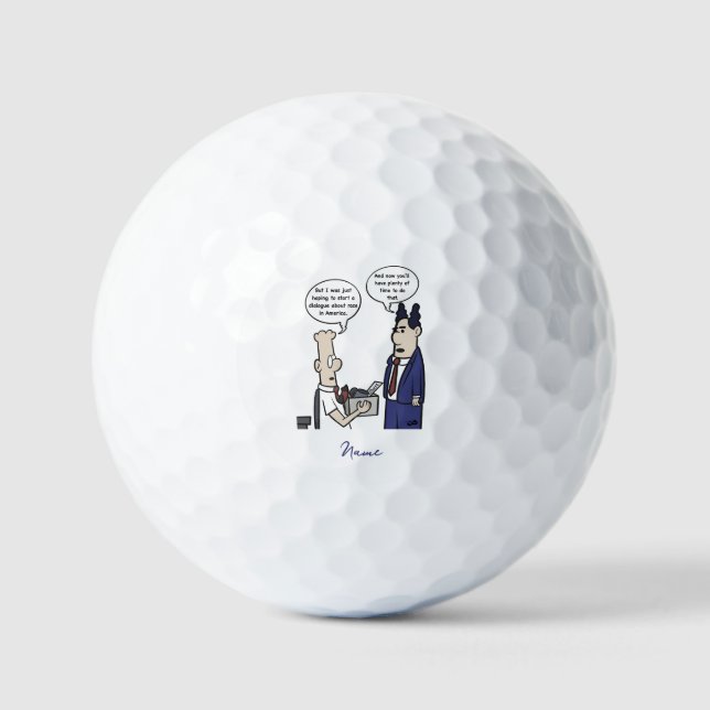 Balles De Golf Boule de golf Rant Cartoon (Recto)
