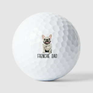 Balles De Golf Bouledogue Français Blanc, Papa Frenchie