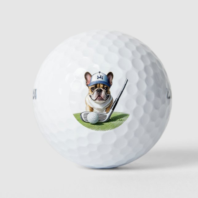 Balles De Golf Bouledogues français  (Devant)