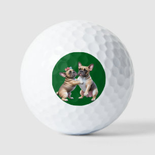 Balles De Golf Bouledogues français amoureux French Bulldog
