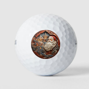 Balles De Golf Boules de golf 3D père Noël