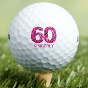 Balles De Golf Boules de golf 60e anniversaire moderne initiales 