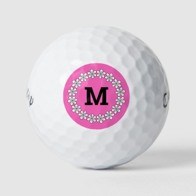 Balles De Golf Boules de golf de l'anneau de fleur de marguerite  (Devant)