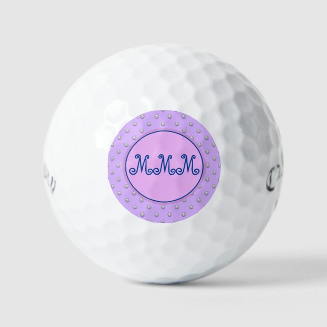 Balles De Golf Boules de golf Girls Pink Monogram (Recto)