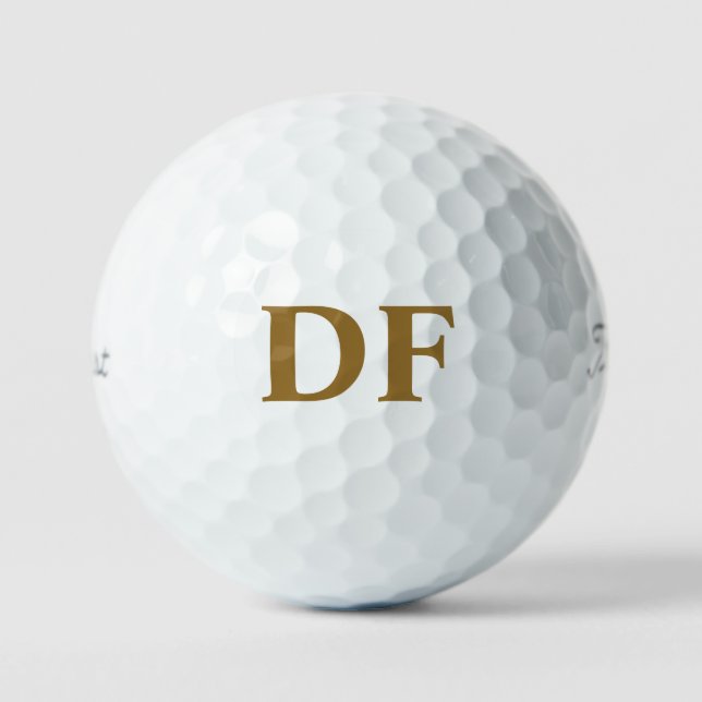 Balles De Golf Boules de golf Monogramme Or (Recto)