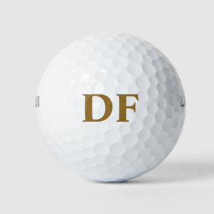 Balles De Golf Boules de golf Monogramme Or