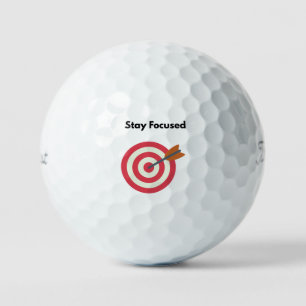 Balles De Golf Boules de golf motivationnelles - "Restez concentr