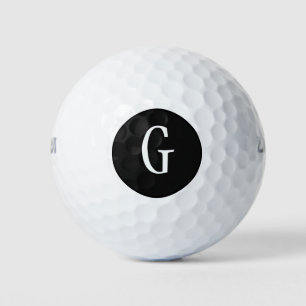 Balles De Golf Boules de golf noir Monogramme