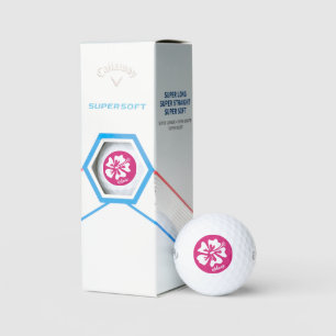 Balles De Golf Boules de golf personnalisées avec fleur d'Hibiscu