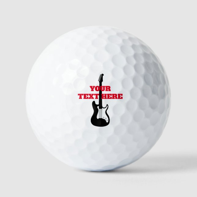 Balles De Golf Boules de golf personnalisées avec logo de guitare (Recto)