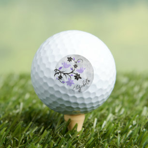 Balles De Golf Boules de golf personnalisées de Lovebirds pourpre