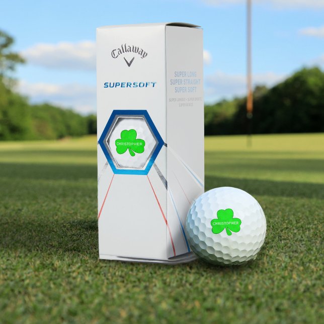 Balles De Golf Boules de golf personnalisées Lucky Shamrock (Créateur téléchargé)