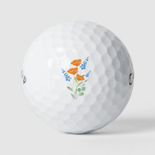 Balles De Golf Bouquet d'aquarelle à trois pépites