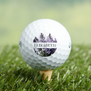 Balles De Golf Bouquet de lavande aquarelle personnalisé