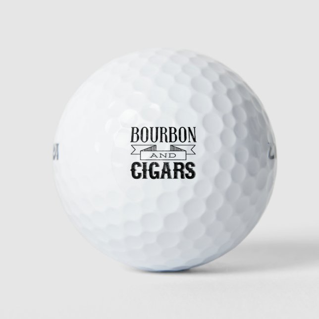 Balles De Golf Bourbon Et Cigares (Devant)