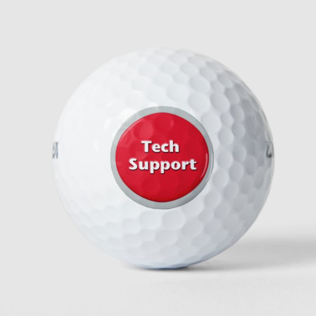 Balles De Golf Bouton Panique rouge du support technique (Devant)