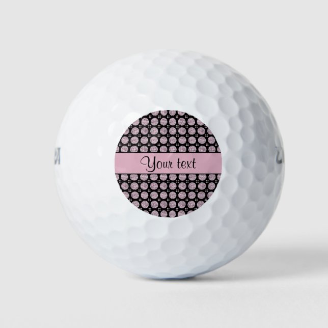 Balles De Golf Boutons de Parties scintillant Lilac brillants (Devant)