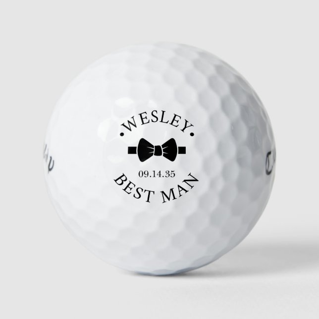 Balles De Golf Bow Tie Best Man (Devant)