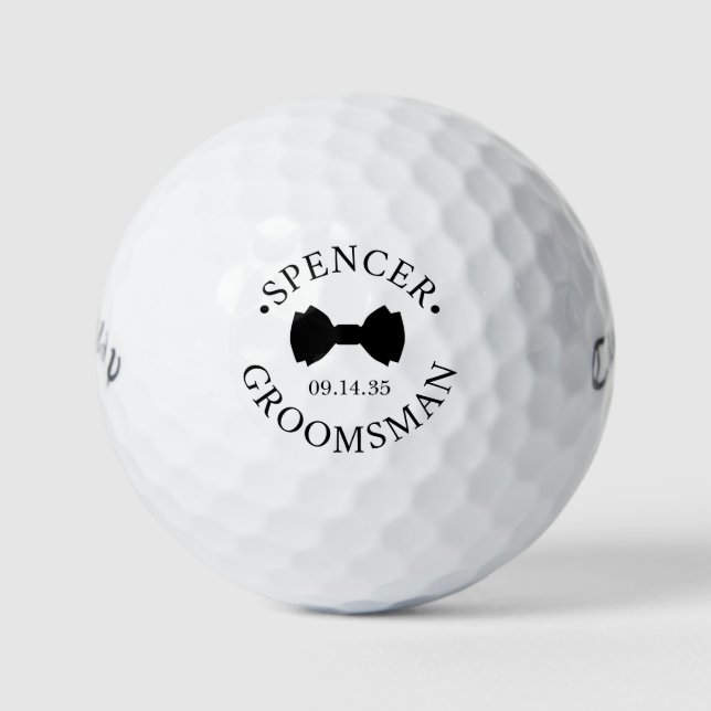 Balles De Golf Bow Tie Groomsman (Devant)