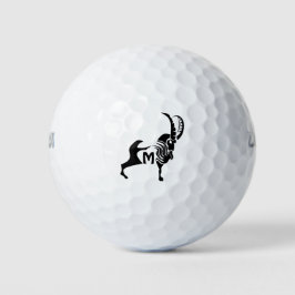Balles De Golf Brame en silhouette foncée en encre noire