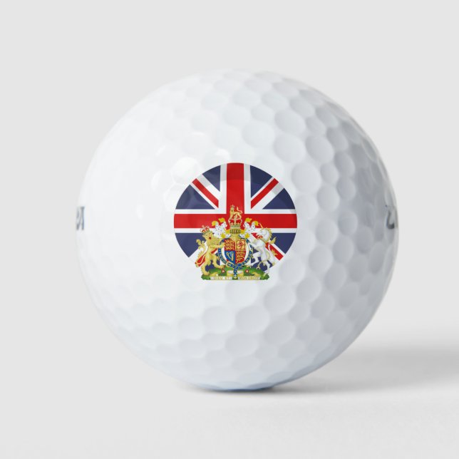 Balles De Golf BRITISH Flag and Crest Golf (Devant)