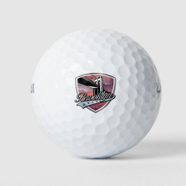 Balles De Golf Brooklyn Design Silver (Devant)
