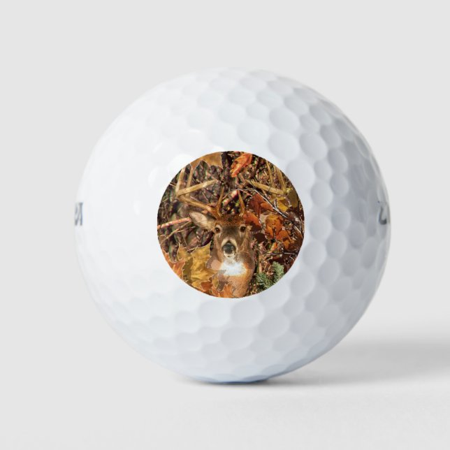 Balles De Golf Buck in Fall Camo White Tail Deer (Devant)