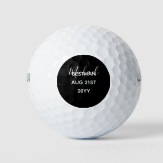 Balles De Golf BUDGET Bestman Groomsman DONS Classique Noir