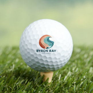 Balles De Golf Byron Bay Australia Retro Wave Logo T-Shirt Vintag