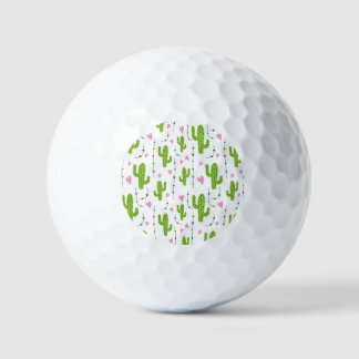 Balles De Golf Cactus mignons avec le coeur en vert