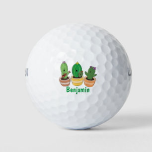 Balles De Golf Cactus trio chantante mignonne dessin animé