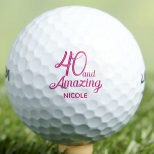 Balles De Golf Cadeau 40 ans pour fille Mémorabille Rose Chic