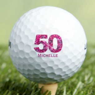 Balles De Golf Cadeau 50th Birthday pour Girlfriend - Floral 50