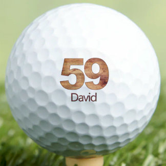 Balles De Golf Cadeau 59e anniversaire pour hommes bois 59 nom pe