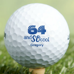Balles De Golf Cadeau 64e anniversaire pour lui Cool 64 Fun Bleu