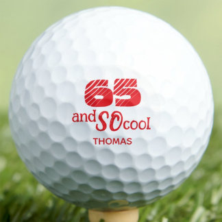 Balles De Golf Cadeau 65e Anniversaire SO Cool Orange Rouge Perso
