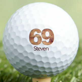 Balles De Golf Cadeau 69e anniversaire pour hommes bois 69 nom pe