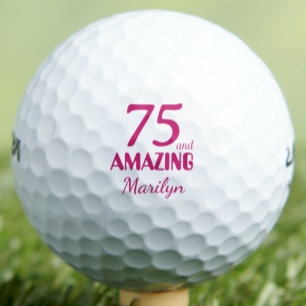 Balles De Golf Cadeau 75 ans pour voisin Rose Incroyable 75