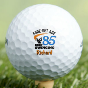 Balles De Golf Cadeau 85e anniversaire grand-père design bleu