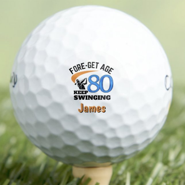 Balles De Golf Cadeau amusant pour les 80 ans d'un frère – Contin (Créateur téléchargé)