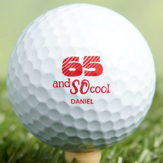 Balles De Golf Cadeau d'ami pour les 65 ans de SO Cool Orange Rou