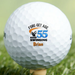 Balles De Golf Cadeau d'anniversaire 55 ans pour mari Souvenir cl