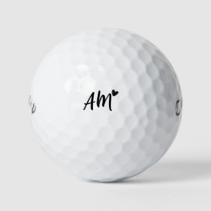 Balles De Golf Cadeau d'anniversaire avec initiales personnalisab